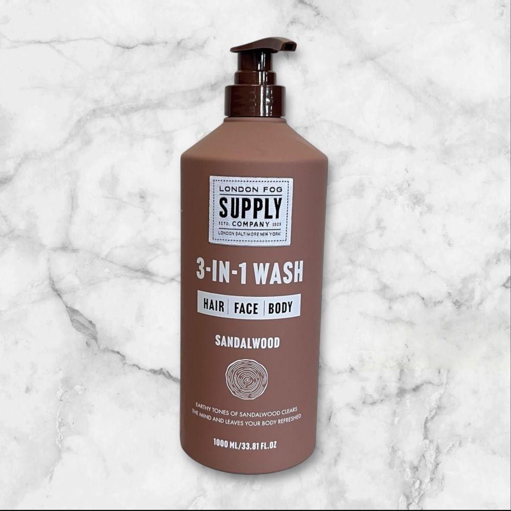 London Fog Supply | Sandalwood 3-in-1‎ Refreshing Wash for Men 33.8 fl oz